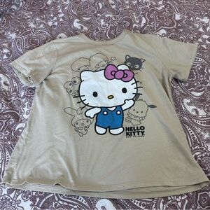 Sanrio Tan Hello Kitty Short Sleeve Tee